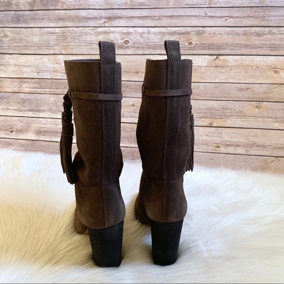 Vince Camuto Suede Fermel Slouch Tassel Boots - Picture 4 of 8